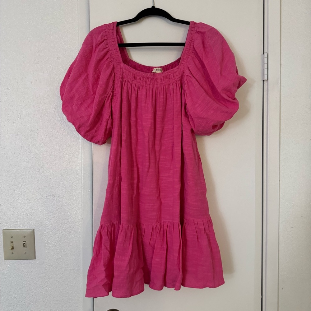 Hot pink dress
